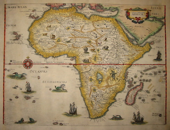 Merian Matthà¤us (1593-1650) Nova descriptio Africae 1649 Francoforte 